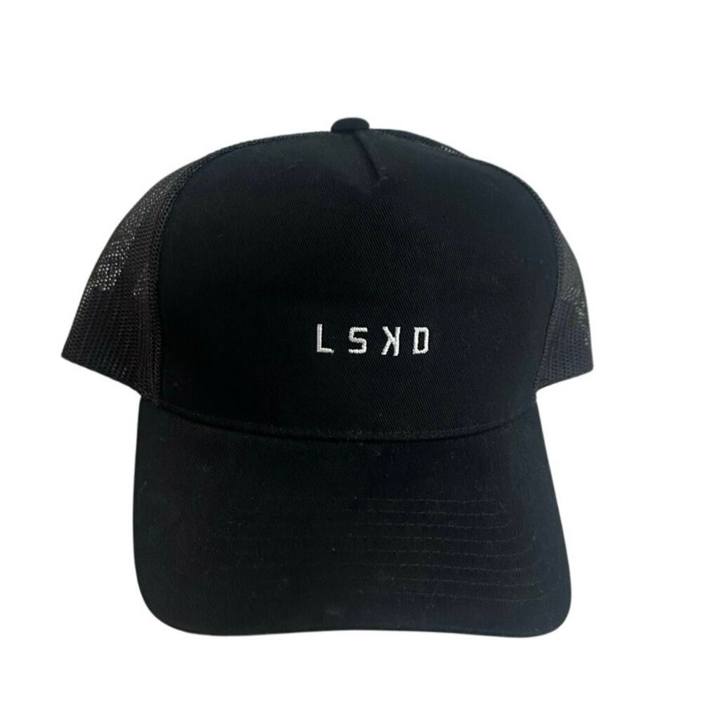 LSKD Black Baseball Cap SnapBack Athletic Wear Mesh Back GREAT!